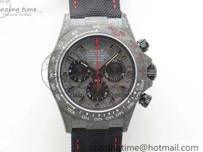 Red Carbon Daytona Carbon on Strap Hand OMF Dial Edition Nylon Black Black A4130 Best DIW 1121